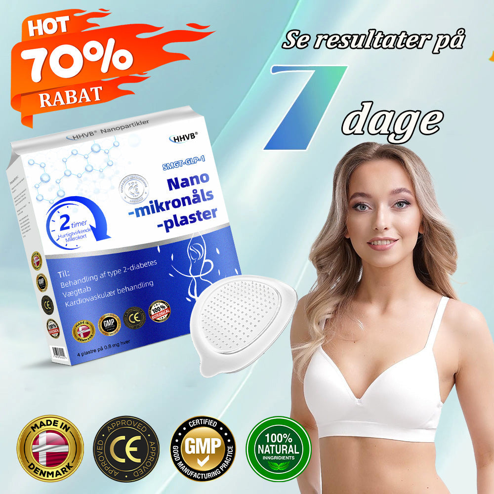 【Sidste dags kampagne 70% RABAT】✈️✈️𝐇𝑯𝑽𝐁® Tirzepatid Nano-mikronålplaster 🌟(Ingen Smerte, Frigivelse 24/7 | Tab 10 Kg HURTIGT | 90% Sukkerfald | )